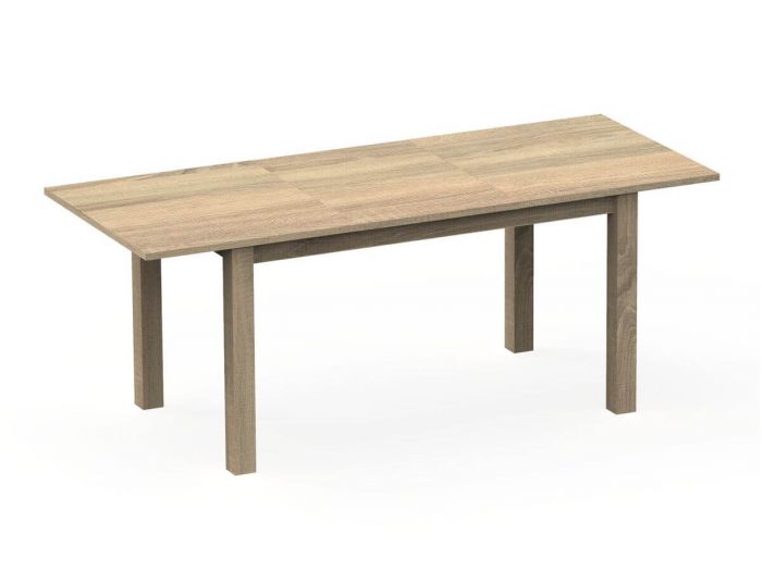 Table extensible 140cm avec rallonge SACHA Chêne
