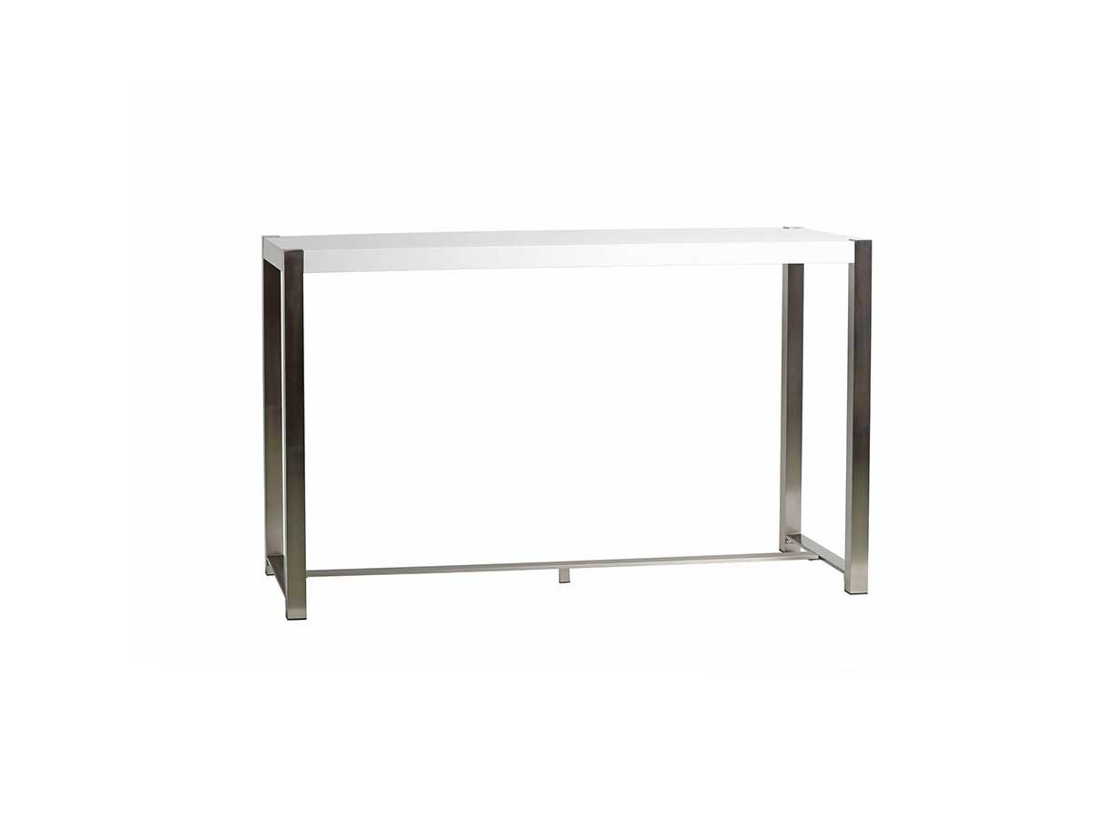 Table haute H100 cm MIRKA Blanc et métal