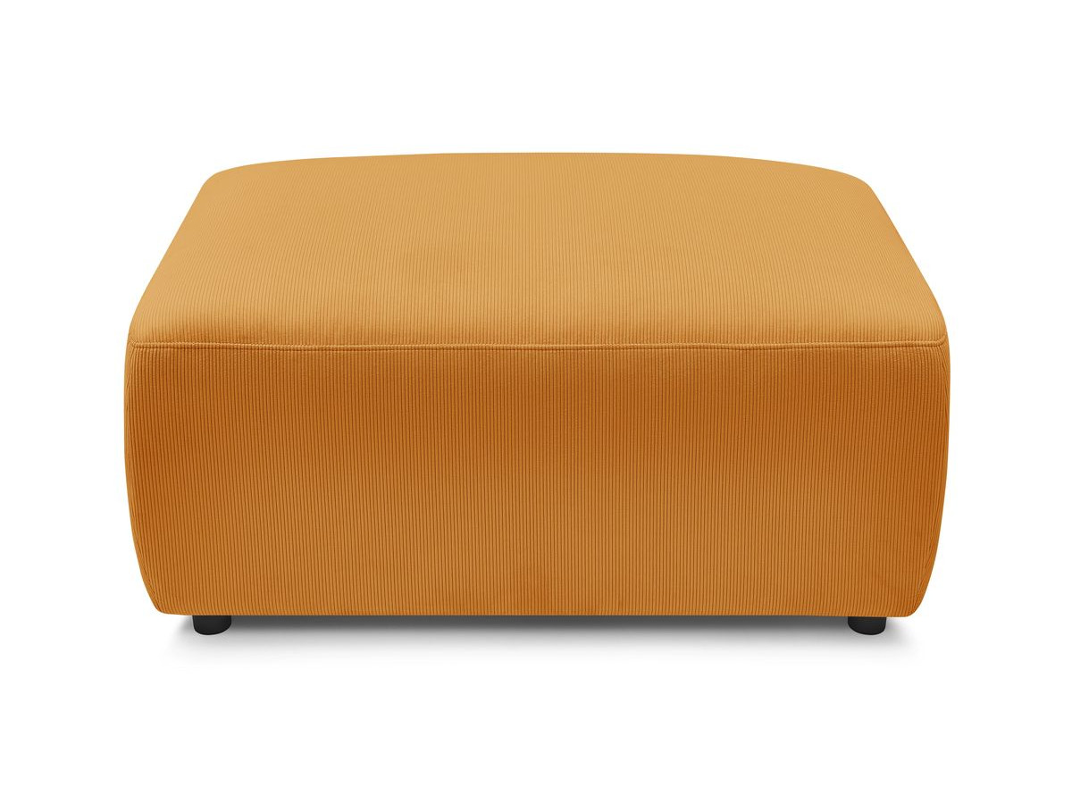 Canapé droit convertible coffre ENVY velours côtelé avec pouf