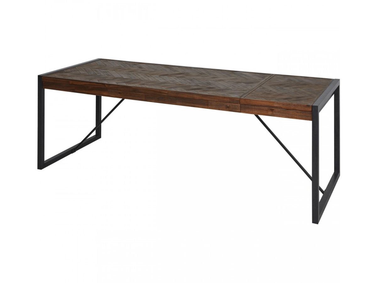 Table extensible 180 à 230 cm TAILT Bois Acacia Massif et Noir