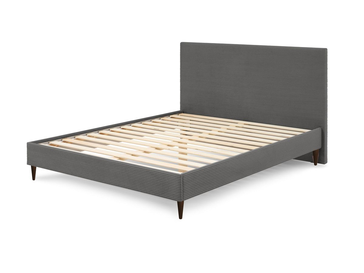 Rama łóżka ANJA z listwami z litego drewna i nóżkami z drewna wenge 180 x 200 cm
