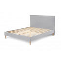 Structure de lit SARY avec lattes massives pieds bois naturel 160 x 200 cm