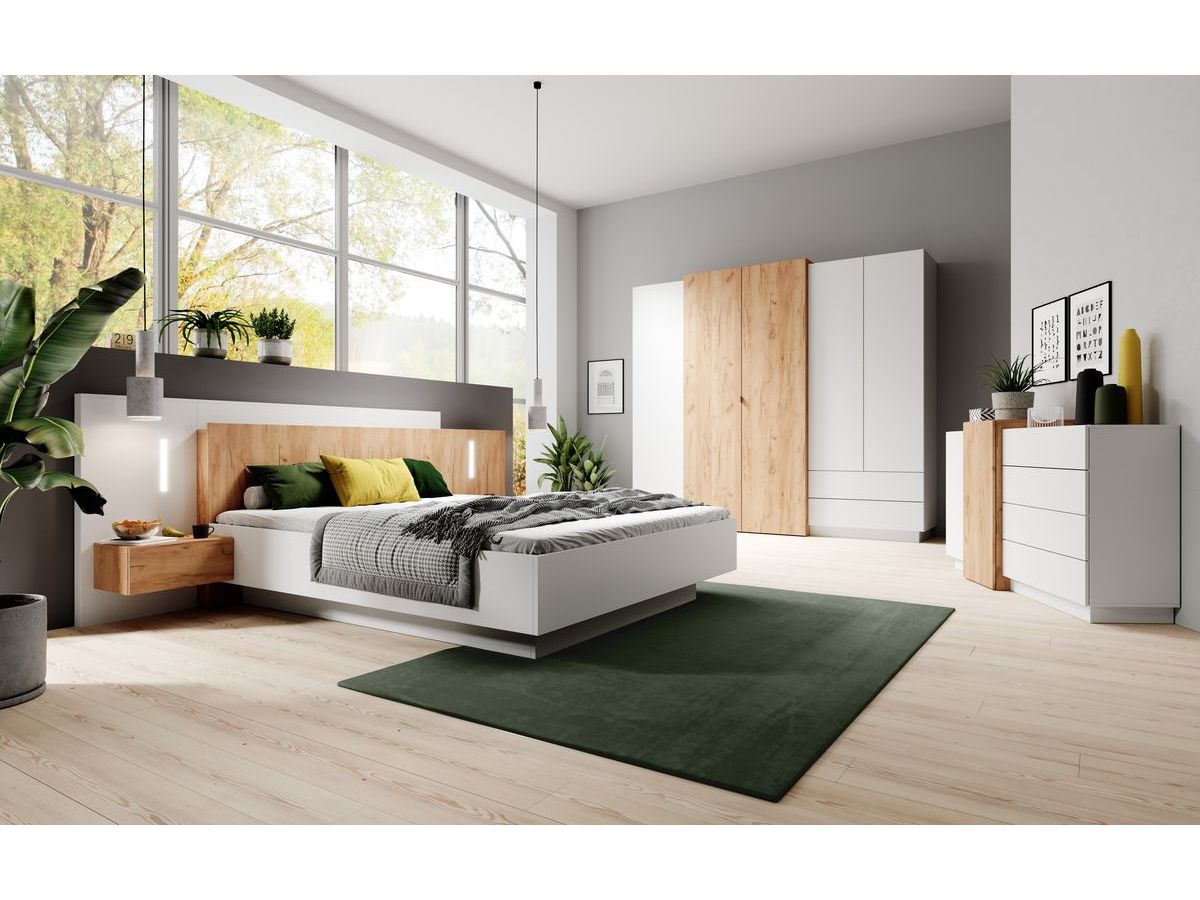 Chambre complète avec lit coffre, armoire et commode SIERRA