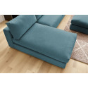 Canapé panoramique fixe 100% modulable PARIS tissu avec 2 chauffeuses, 2 méridiennes, 1 pouf