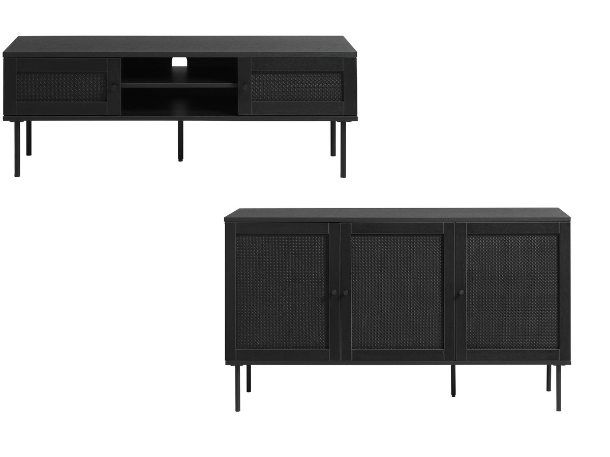 Ensemble KAWIN avec Meuble TV 120 cm + Buffet 3 portes 140 cm