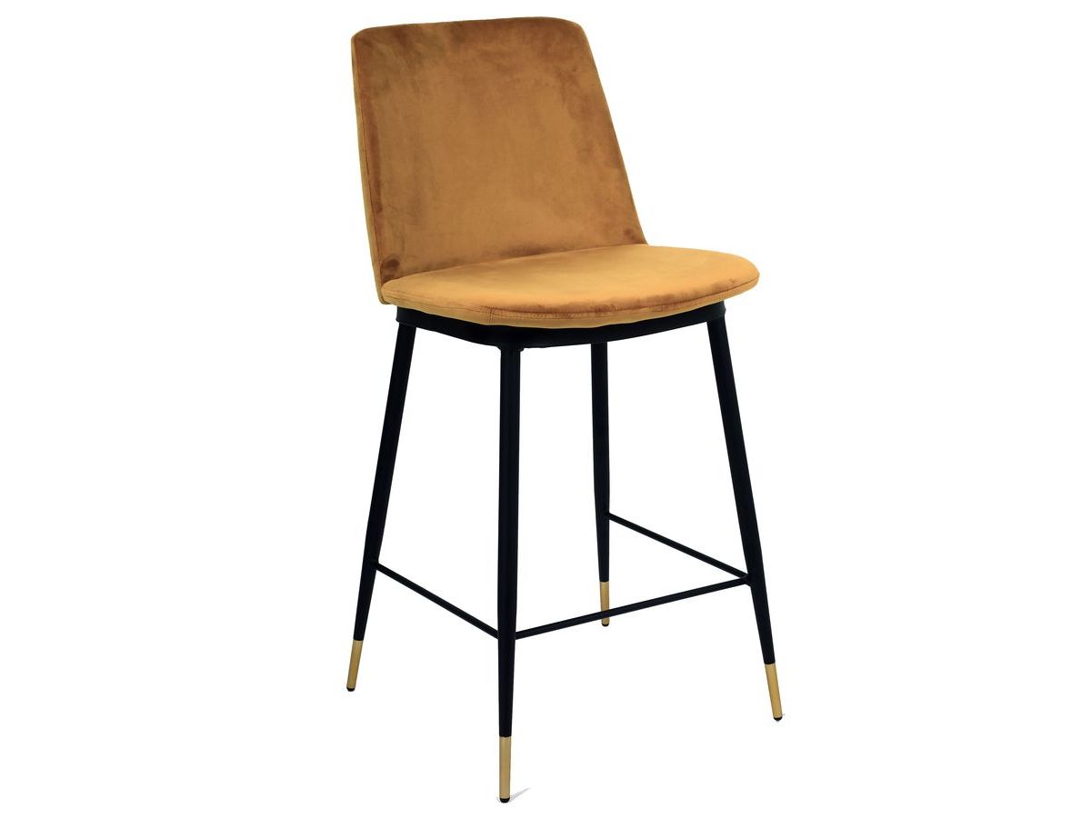 Lot de 2 tabourets de bar H.97 cm FABIEN velours