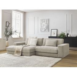 Sofa narożna LEONARD z teksturowaną tkaniną