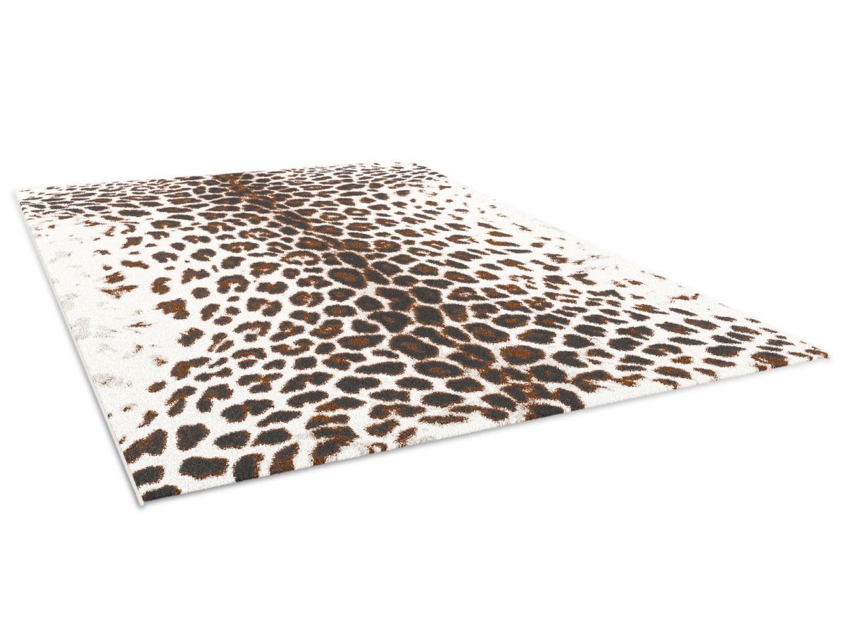 Tapis poils MERYL motif léopard