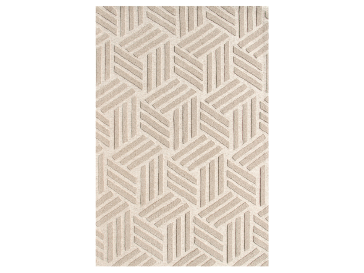 Tapis poil ras OSTARA motif géometrique | BOBOCHIC