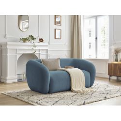 2-osobowa prosta sofa CELINE z gładkiej tkaniny
