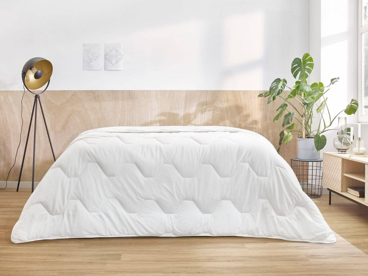 Couette Chaude 220x240 100 Laine Et Coton Percale Bobochic