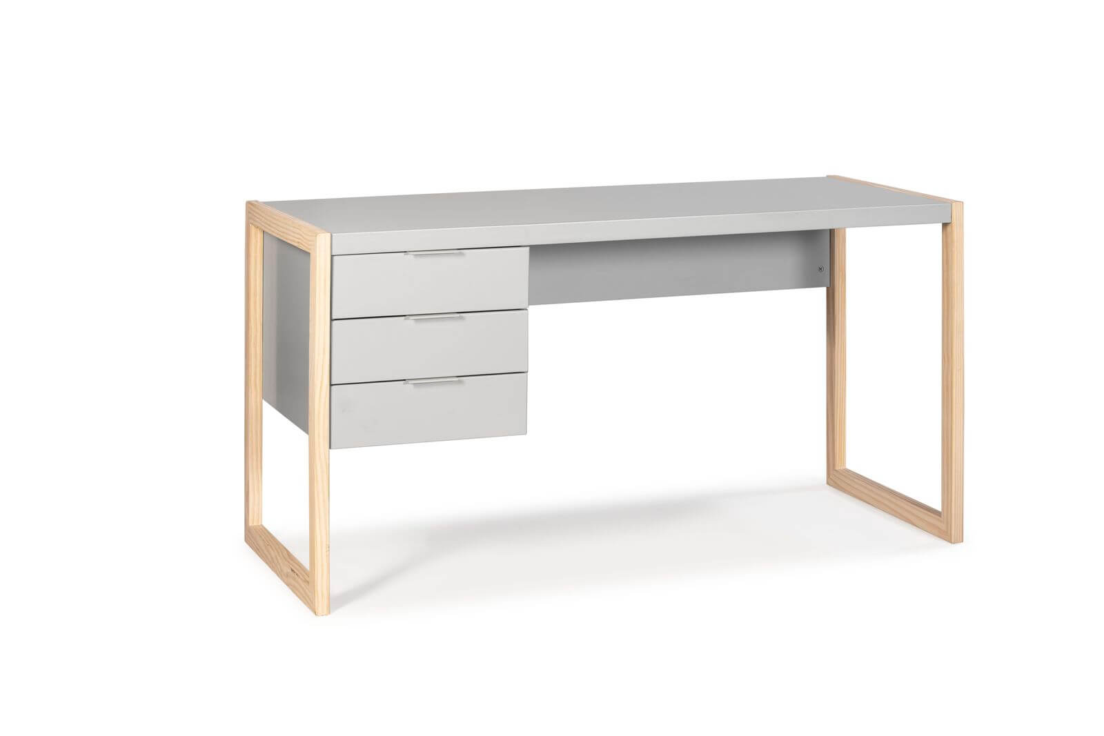 Bureau Anka Gris Clair Bois Clair Bobochic