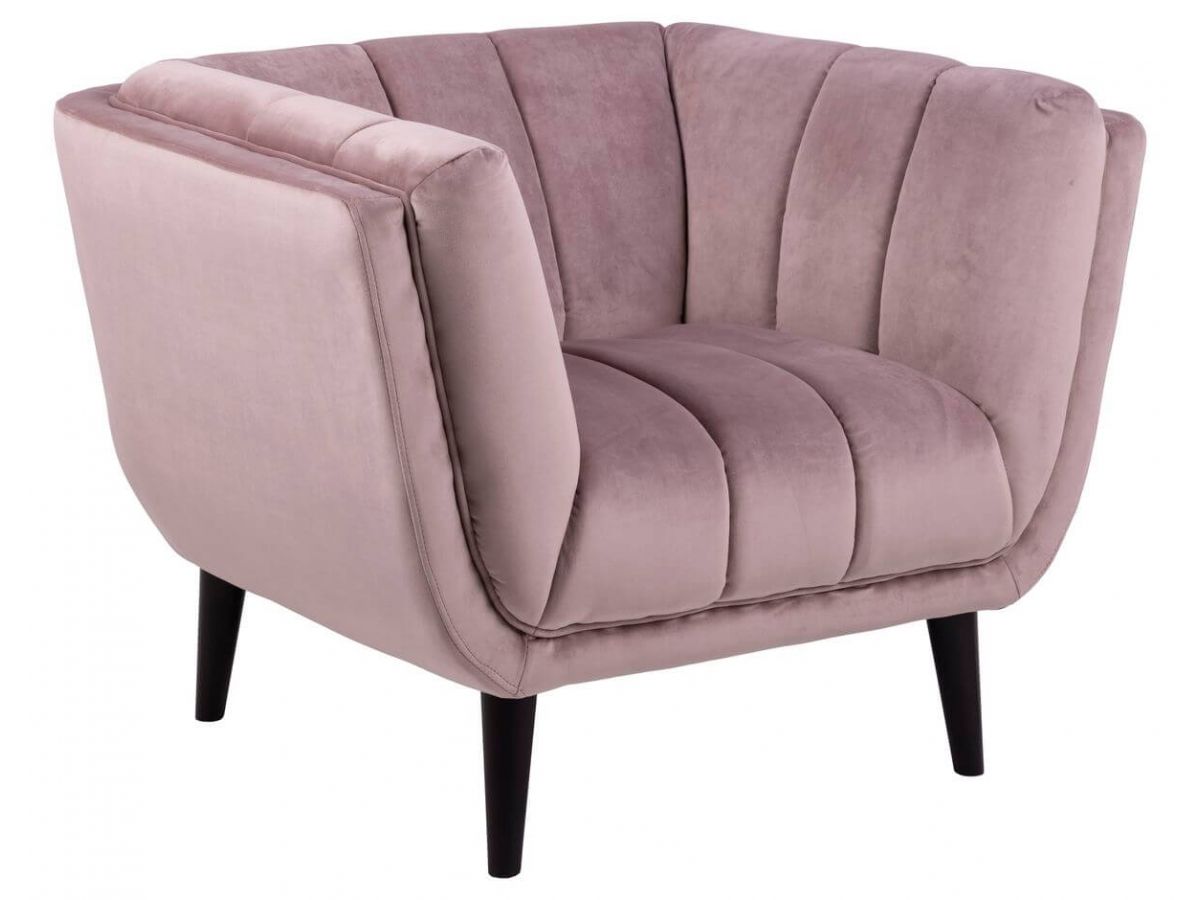 Fauteuil PAMPA tissu effets velours